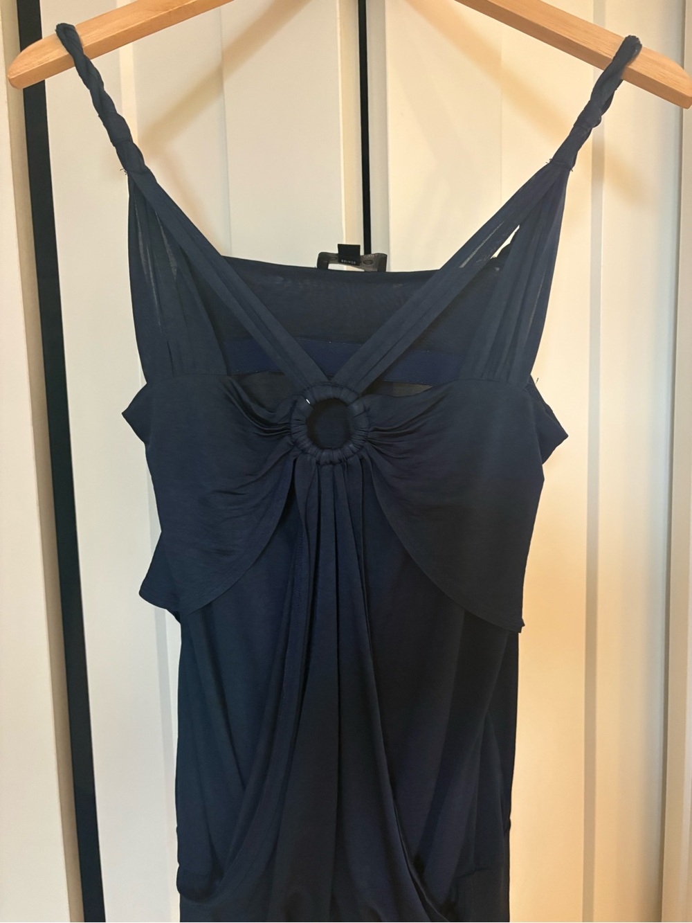 bebe Navy Cross-Front Dress